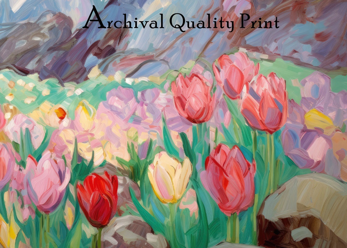 Tulip Floral Print, Botanical Wall Art for Bedroom - Image 3