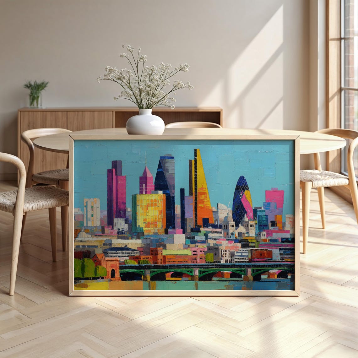 London Abstract Framed Poster Luxurious Design Ready To Hang Art
