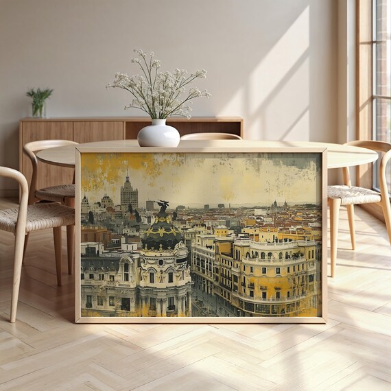 Madrid Cityscape Framed Poster Luxurious Design Ready To Hang Art