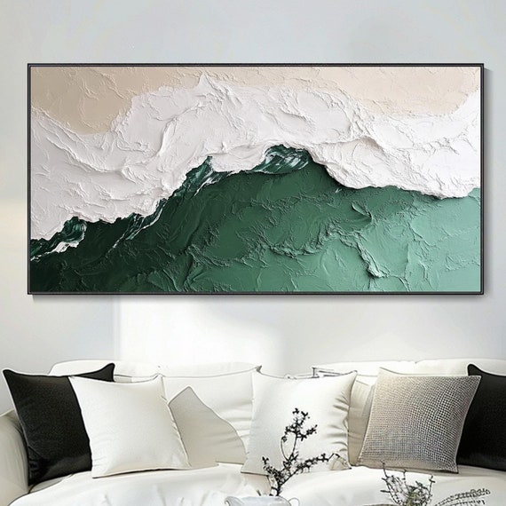 Ocean Wave Minimalist Beach Wall Art Print, Wabi Sabi