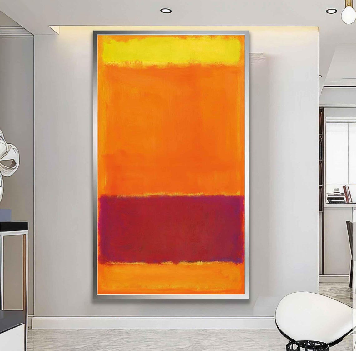 Sunset Yellow Orange And Deep Red Rothko Style Color Field Poster - Image 3