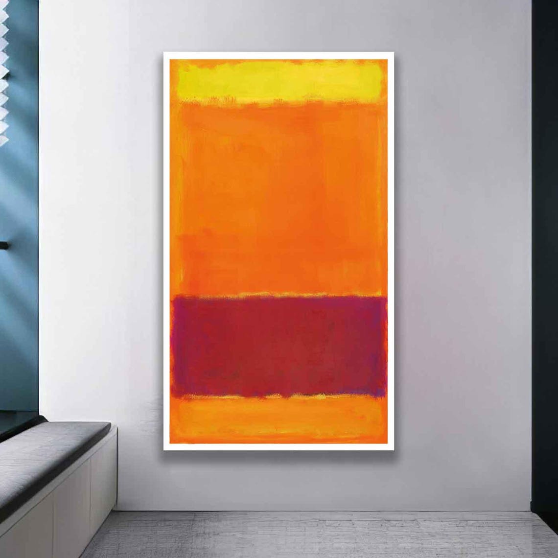Sunset Yellow Orange And Deep Red Rothko Style Color Field Poster - Image 2