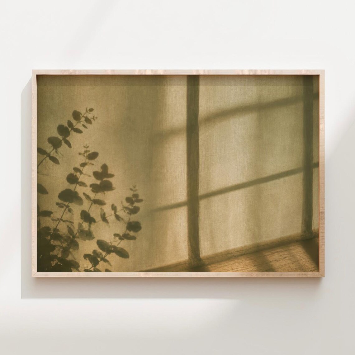 Eucalyptus Shadow, Minimalist Botanical Art Print