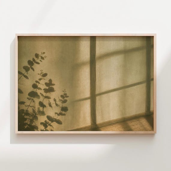 Eucalyptus Shadow, Minimalist Botanical Art Print