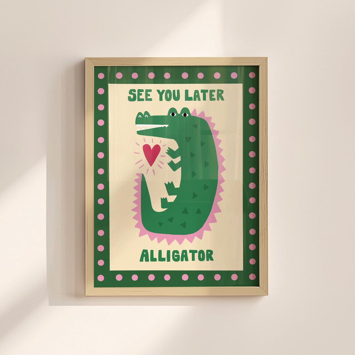 See You Later Alligator Art Print, Kids Room Decor