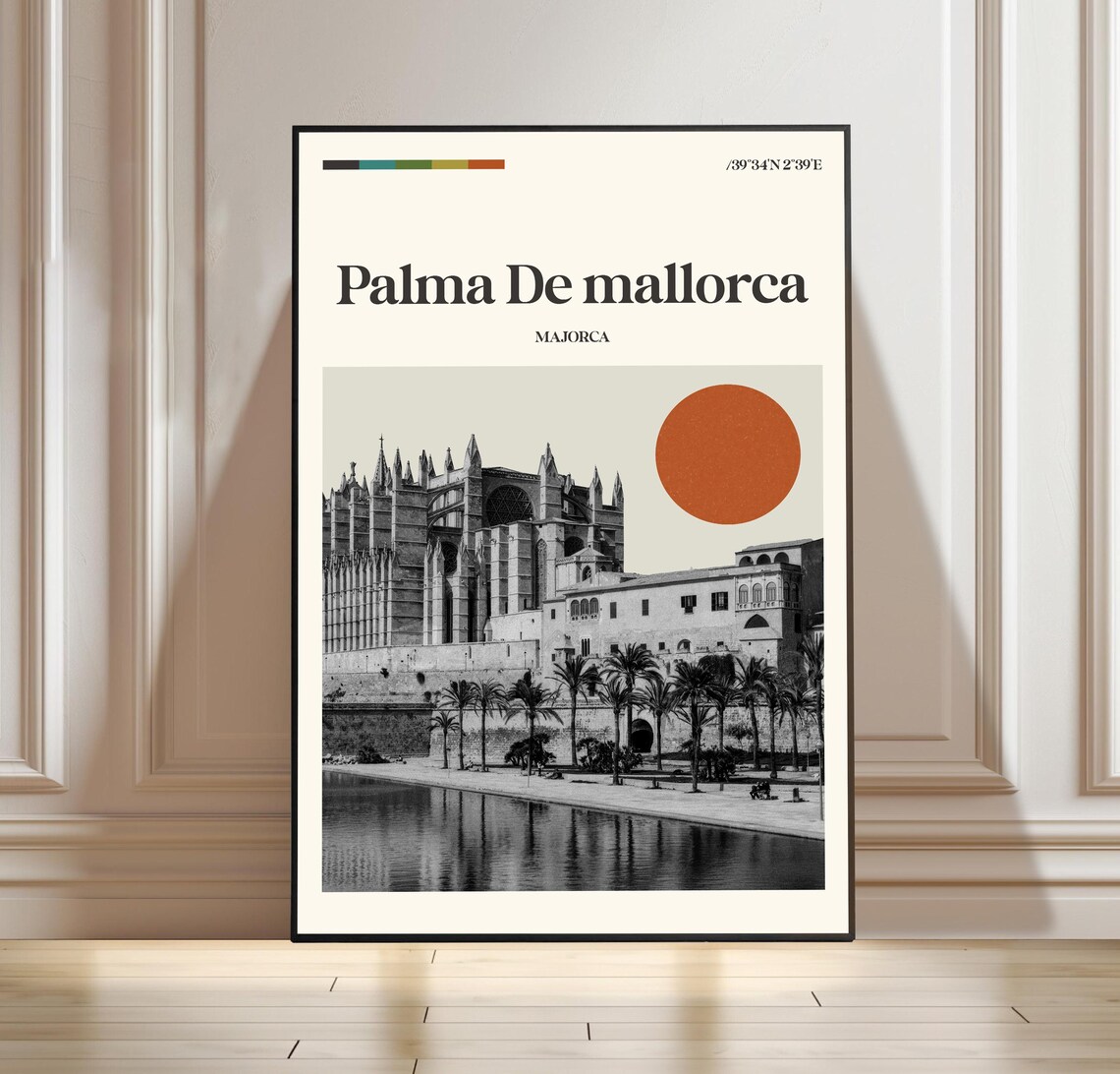 Palma de Mallorca Majorca Cathedral Spanish Island Travel Poster