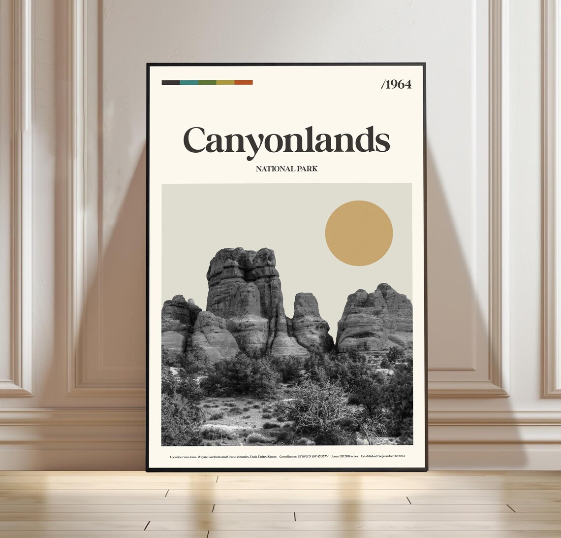 Canyonlands National Park Utah Red Rock Desert 1964 Travel Poster