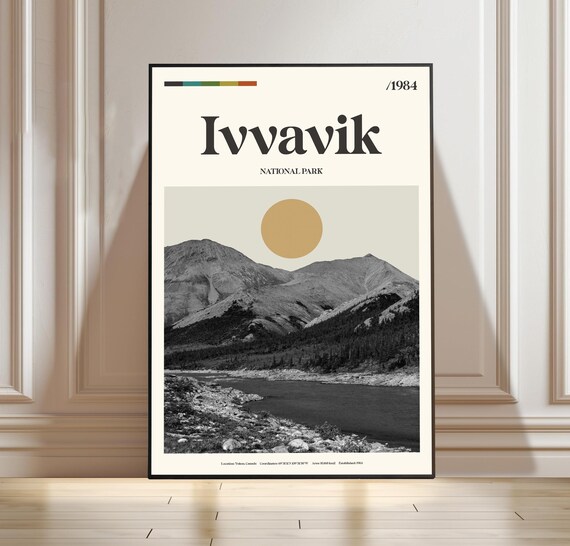 Ivvavik National Park Yukon Canada 1984 Vintage Travel Poster