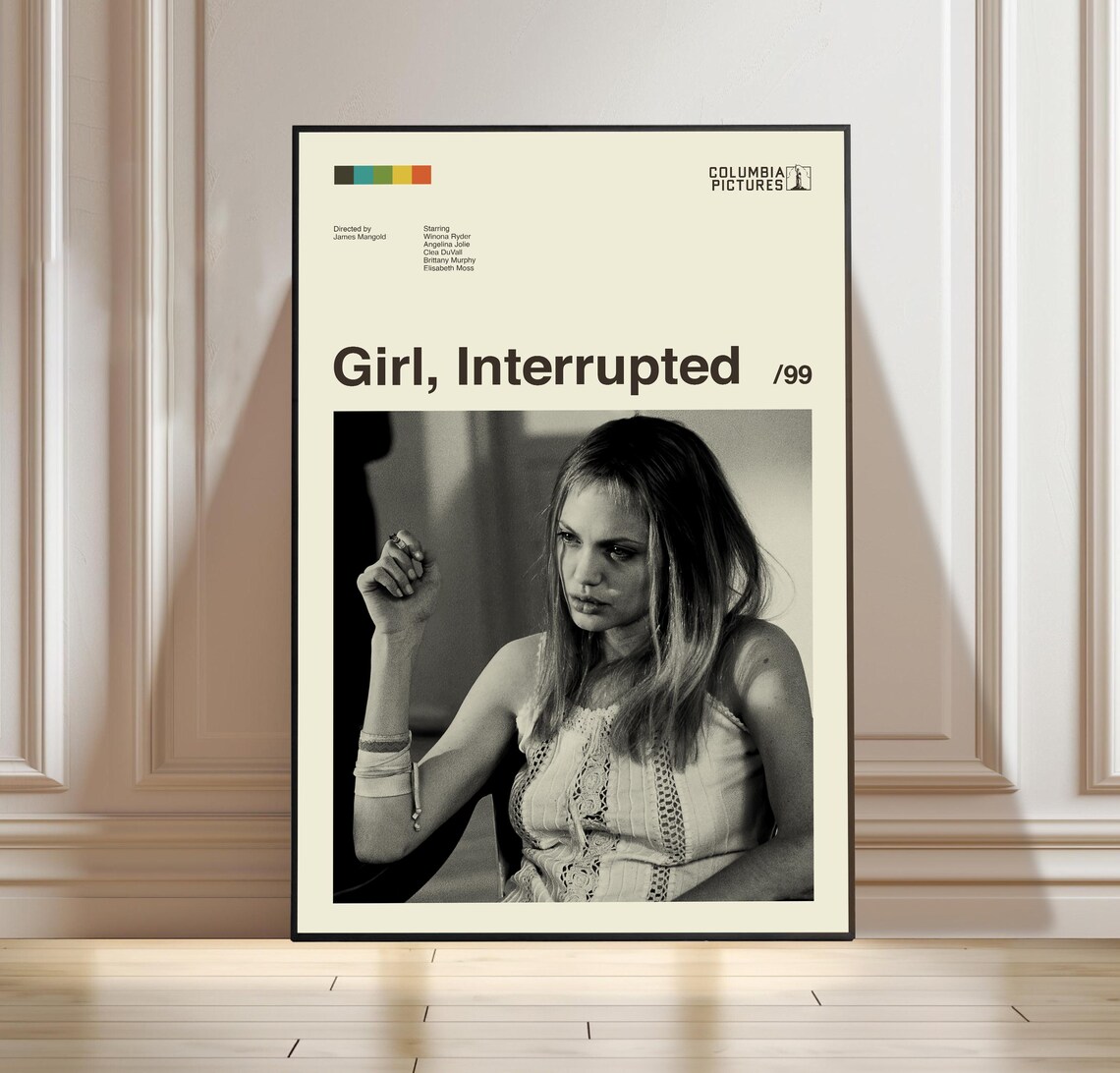 Girl Interrupted 1999 Angelina Jolie Minimalist Movie Fan Art Poster