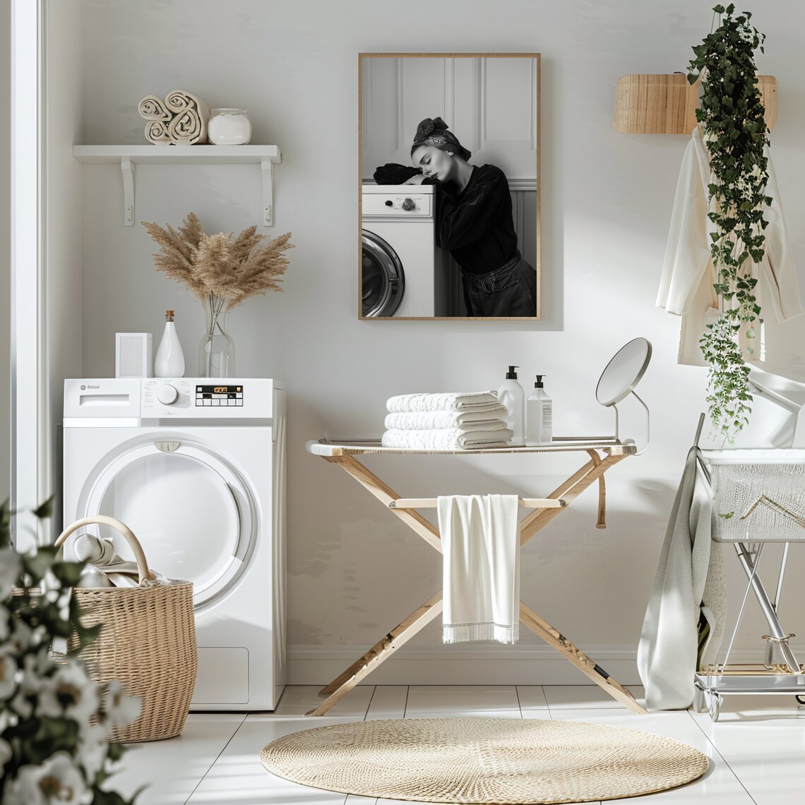 Asleep On The Washing Machine, Funny Laundry Room Art Print - Image 3