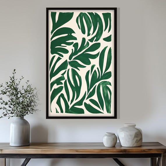 Tropical Leaf, Minimal Modern Botanical Print