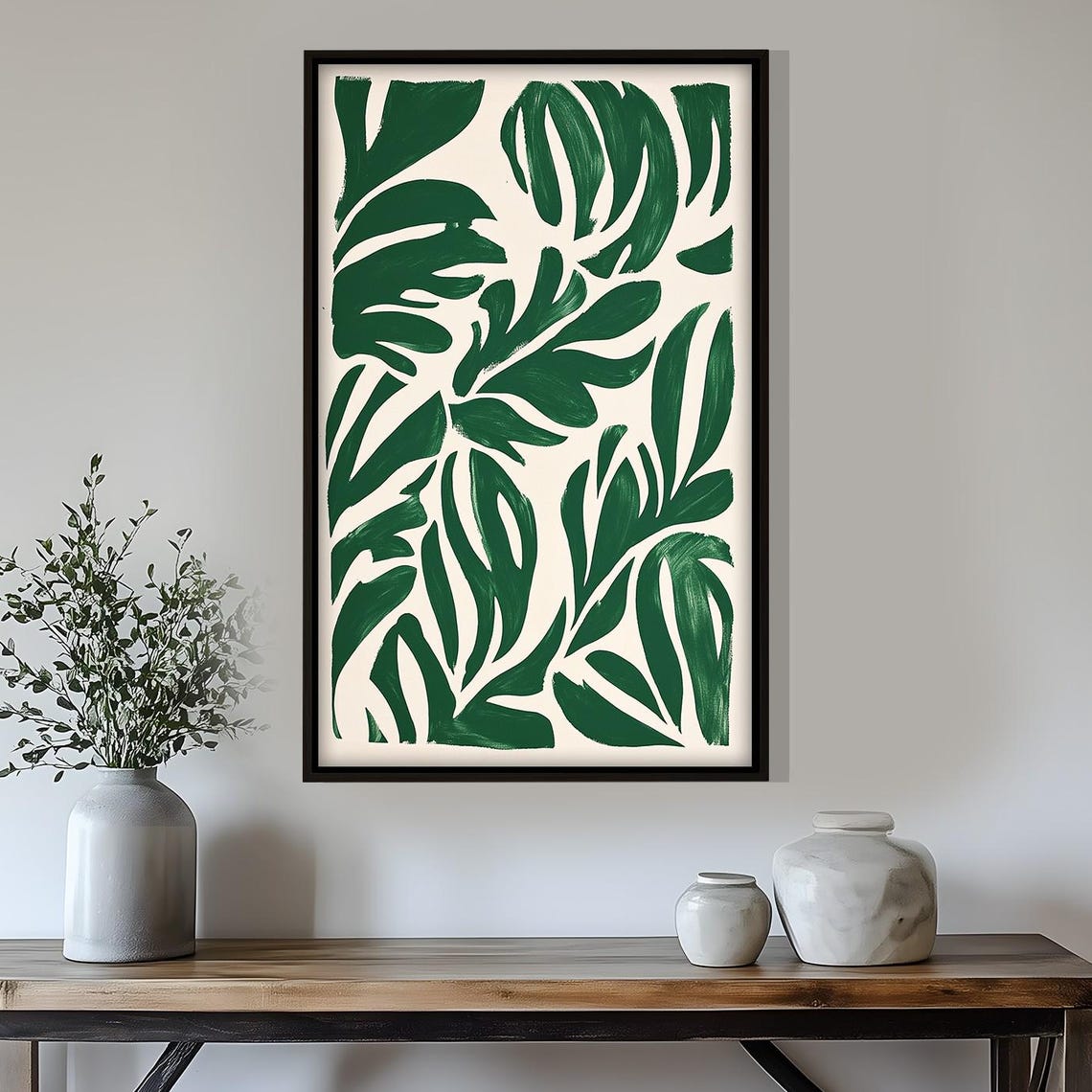 Tropical Leaf, Minimal Modern Botanical Print