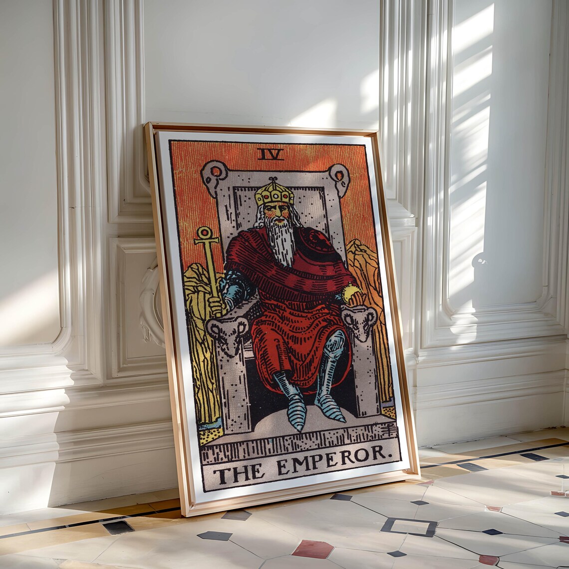 Tarot Cards Rider Waite, The Emperor Art Print - Image 4