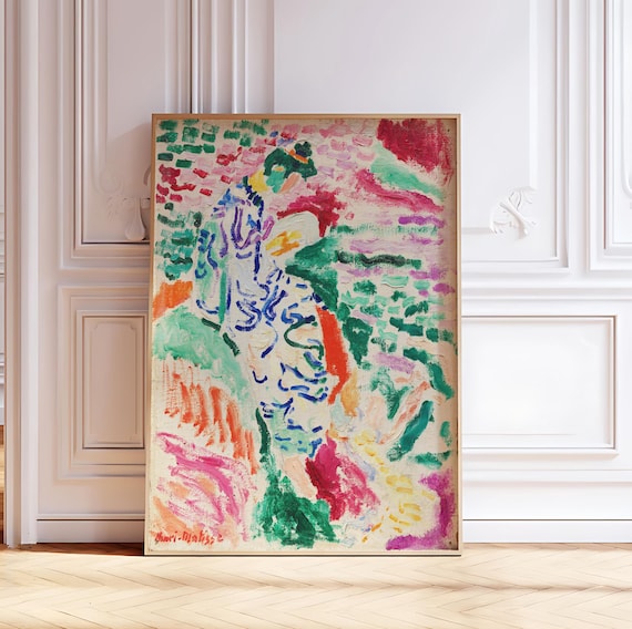 Henri Matisse Style Abstract Colorful Figure Fauvist Expressionist Art Poster