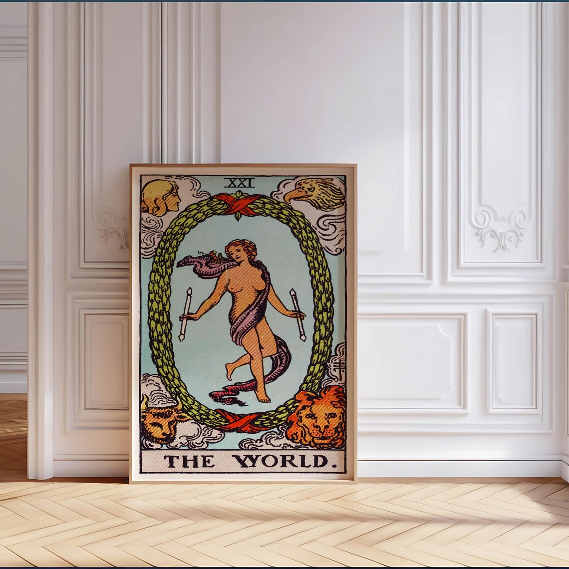 Tarot Cards Rider Waite, The World Mystical Poster - Image 2