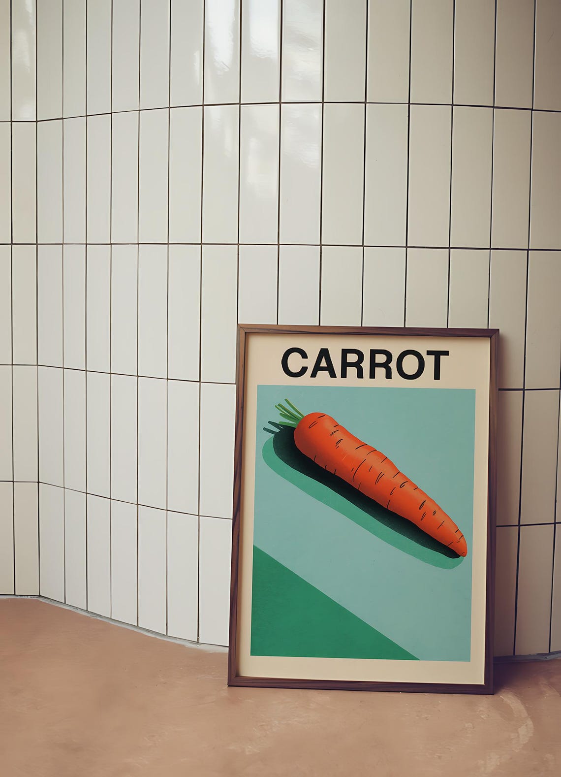 Carrot Vegetable Art Print Farmhouse Kitchen Wall Decor Rustic Food Illustration Modern Farmhouse Kitchen Decor Culinary Wall Decor - Image 4