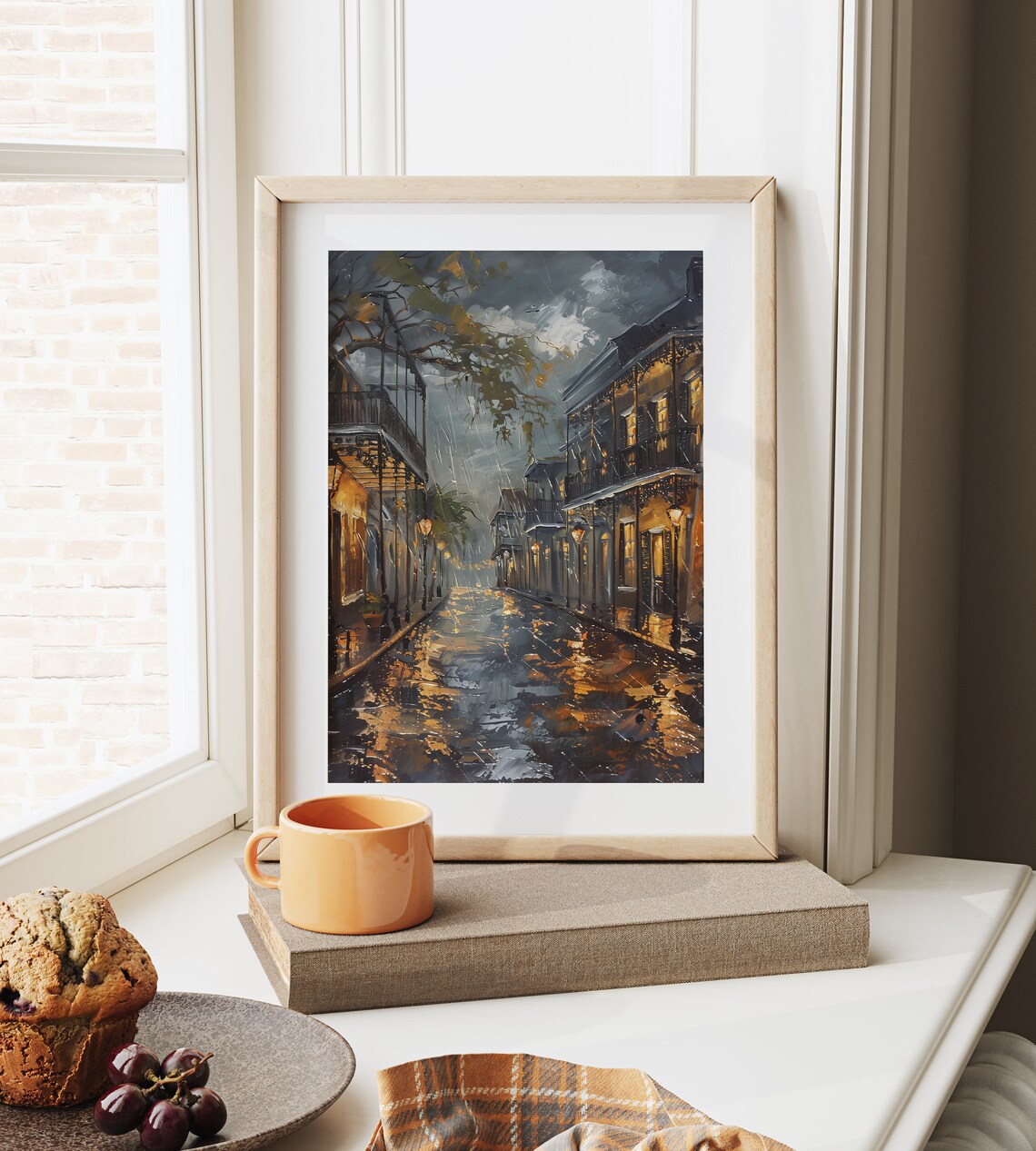 Rainy New Orleans Street Art Print, French Quarter Scene - Image 6