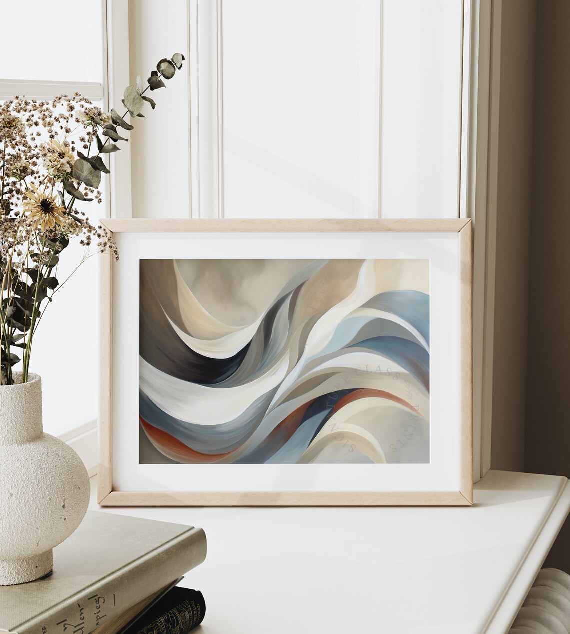 Autumn Wind Abstract Painting Soft Swirls Fall Colors Art Poster - Image 6