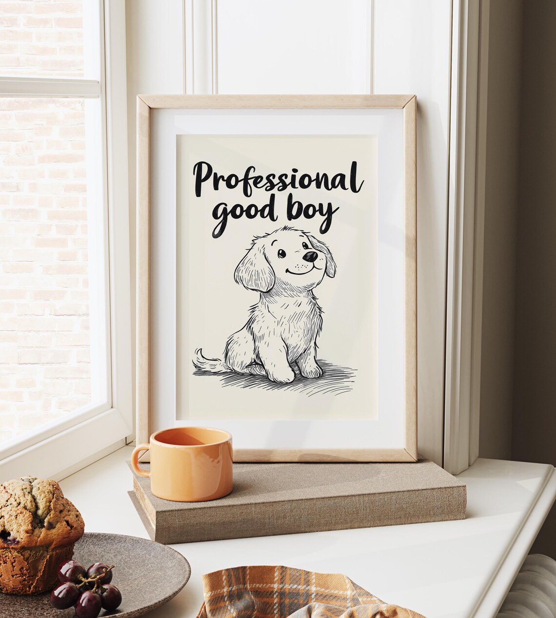 Sweet Professional Good Boy Puppy Dog Sketch Vintage Dog Poster - Image 6