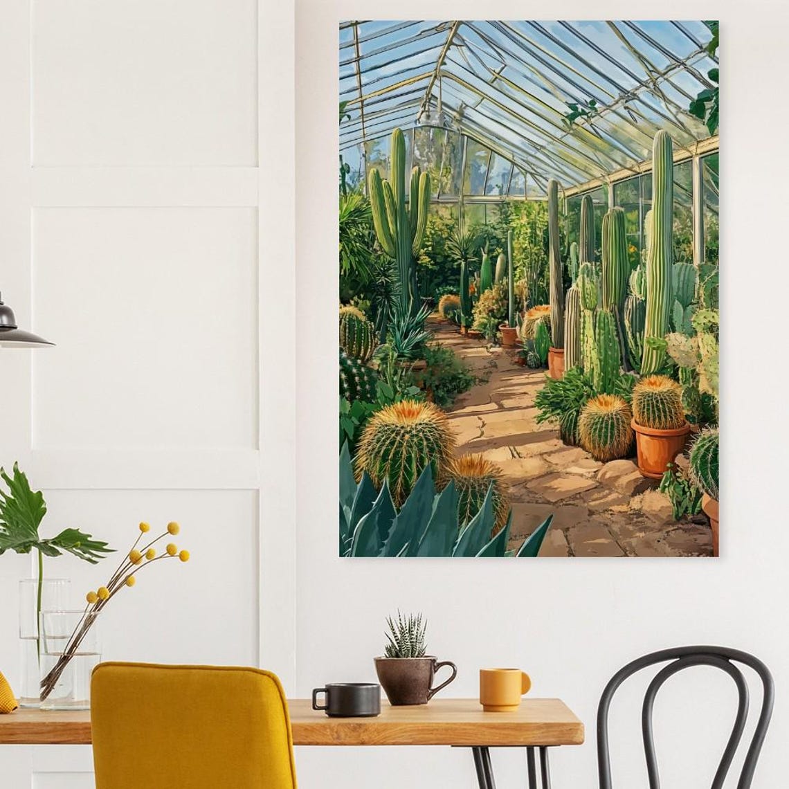 Sunlit Greenhouse Cactus House Desert Botanical Garden Art Poster - Image 2