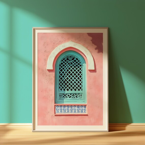 Moroccan Boho Prints Wall Art Sage Green Decor