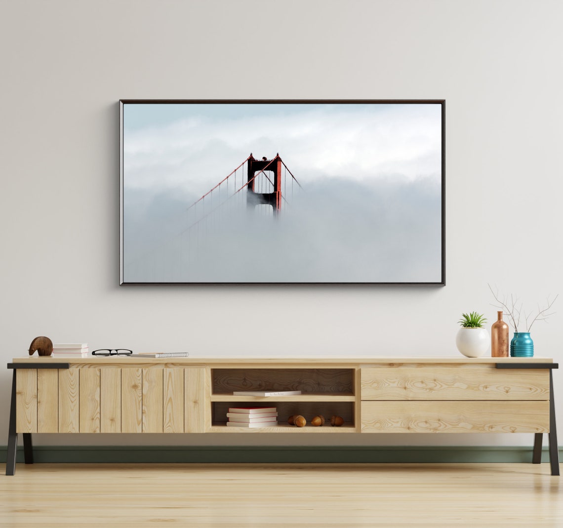 Frame Tv Art Golden Gate Bridge San Francisco Tv Art For Frame Instant - Image 2