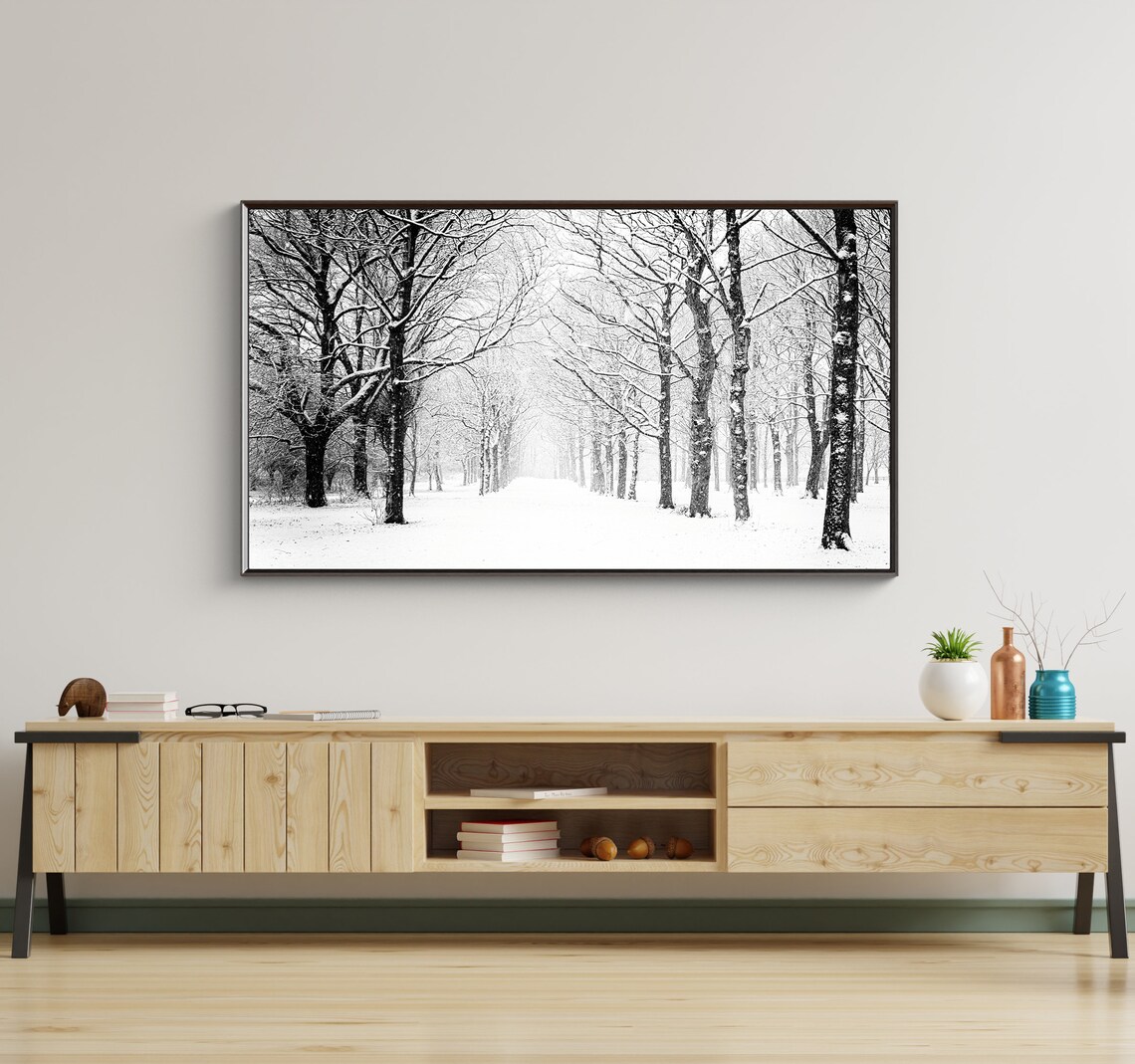 Winter Landscape Art Print, Snow-Covered Forest - Image 2
