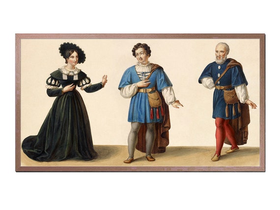 Frame Tv Art Vintage Drawings Costume Designs William Tell Opera Art For Tv Frame Tv Art Instant
