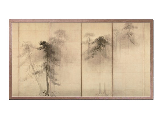 Frame Tv Art Vintage Pine Trees 16th Century Japanese Art Art For Frame Tv Vintage Art Instant