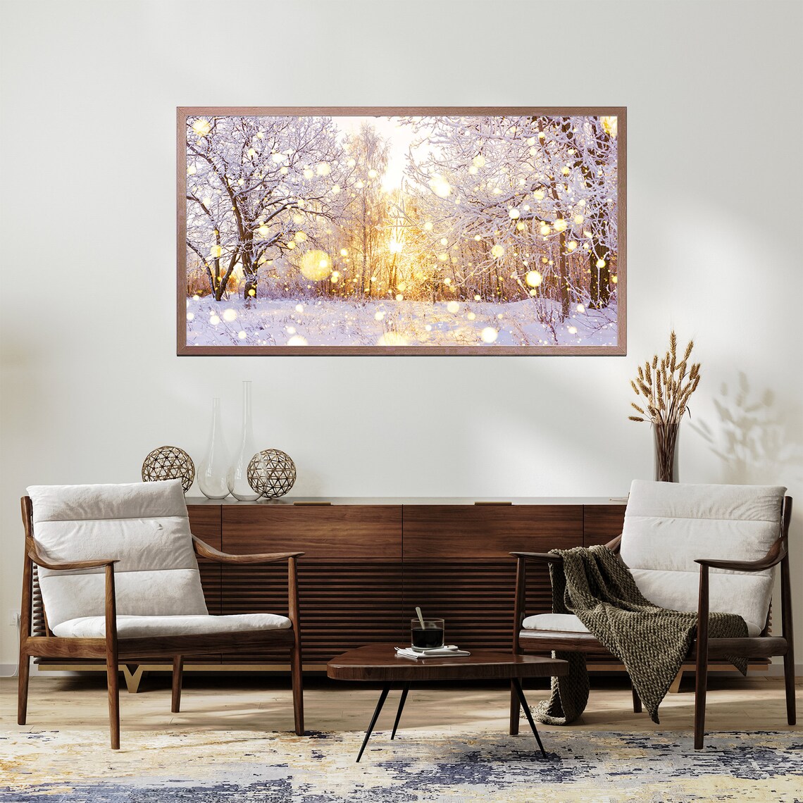 Winter Snowy Forest Art Print, Winter Decor - Image 2