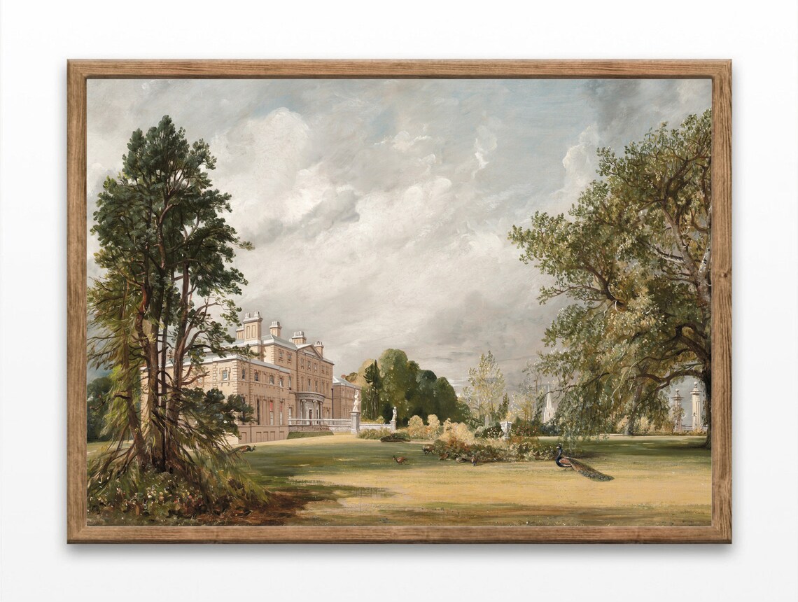 Countryside Paintings Vintage Landscape Art Print