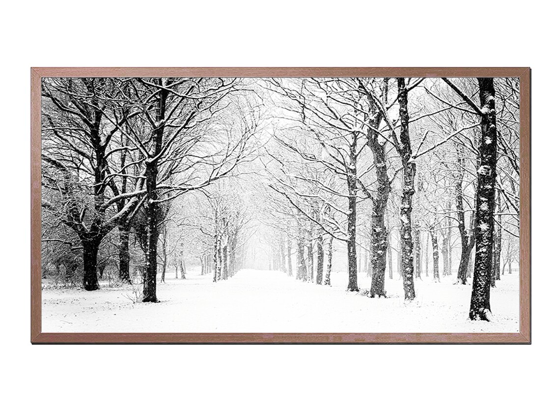 Winter Landscape Art Print, Snow-Covered Forest