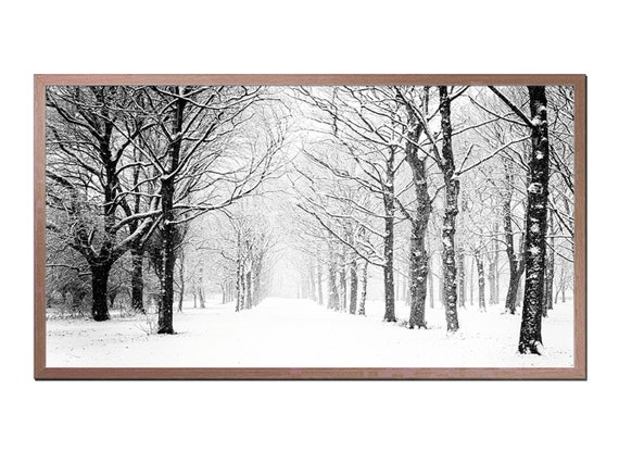 Winter Landscape Art Print, Snow-Covered Forest