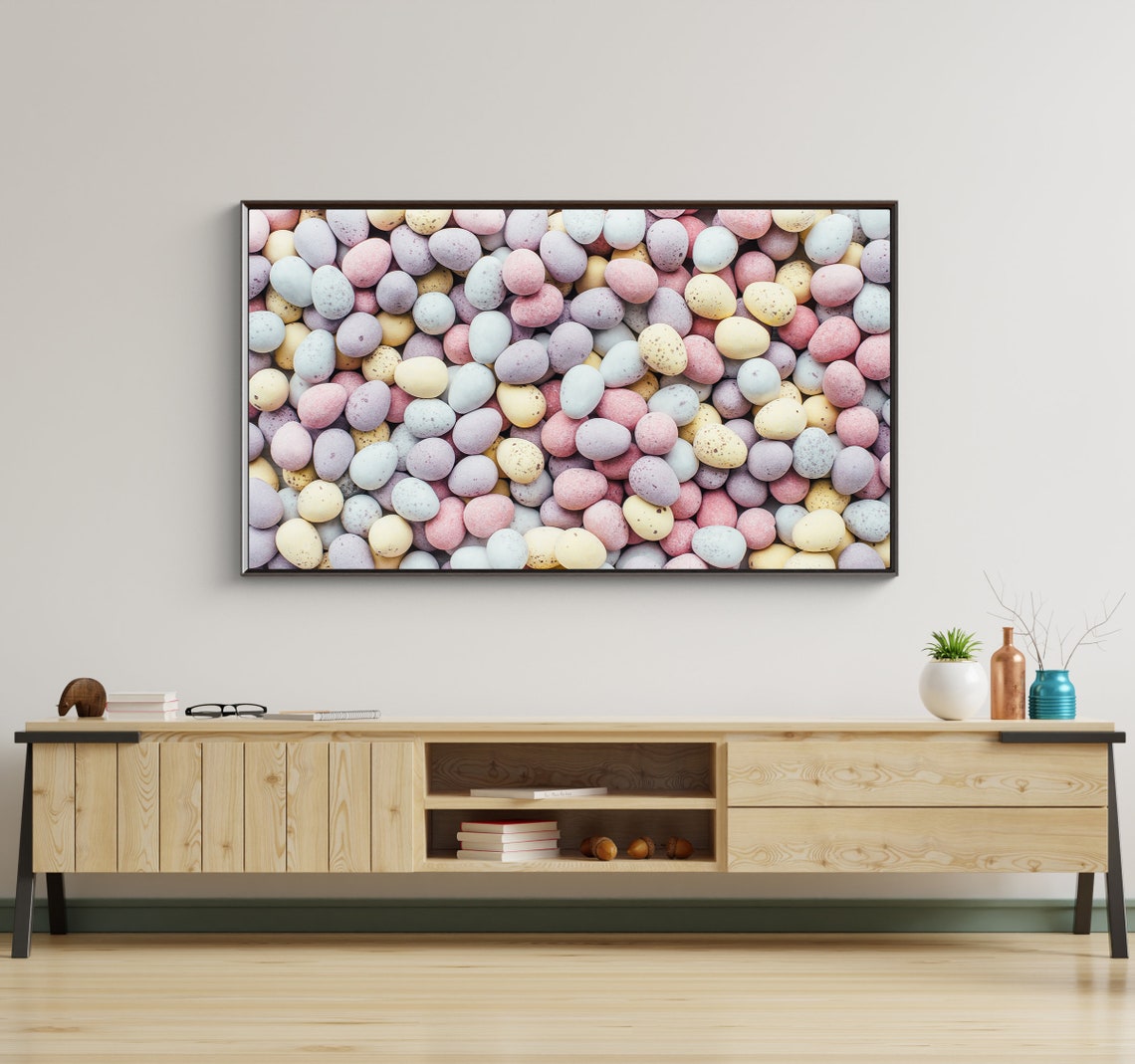 Pastel Easter Eggs Pattern Spring Mini Chocolate Eggs Photo Art Print - Image 3