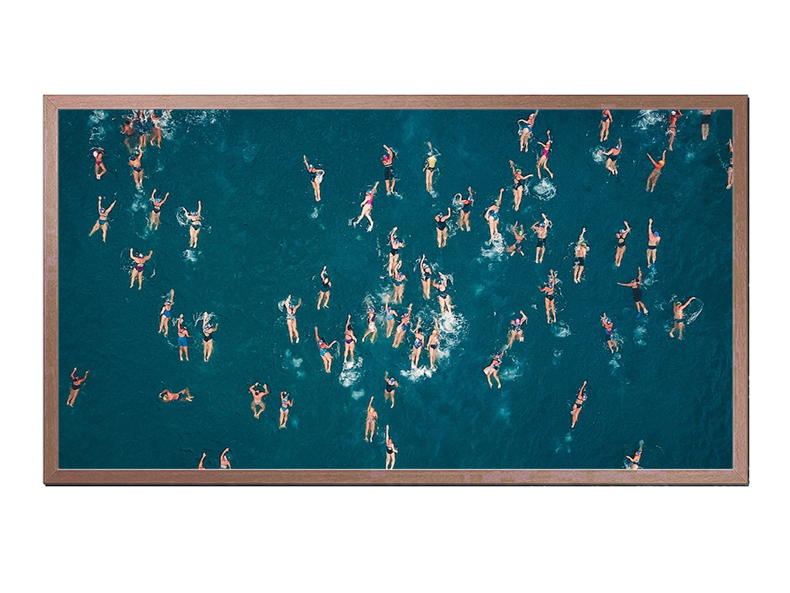 Swimmers Abstract Modern Art Print for TV Wall