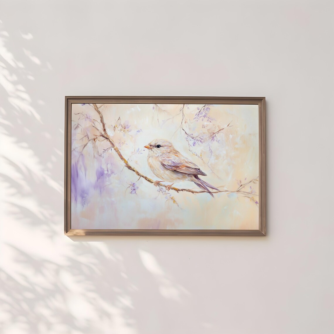Spring Bird Floral Oil Painting Vintage Bird Art Print - Image 2
