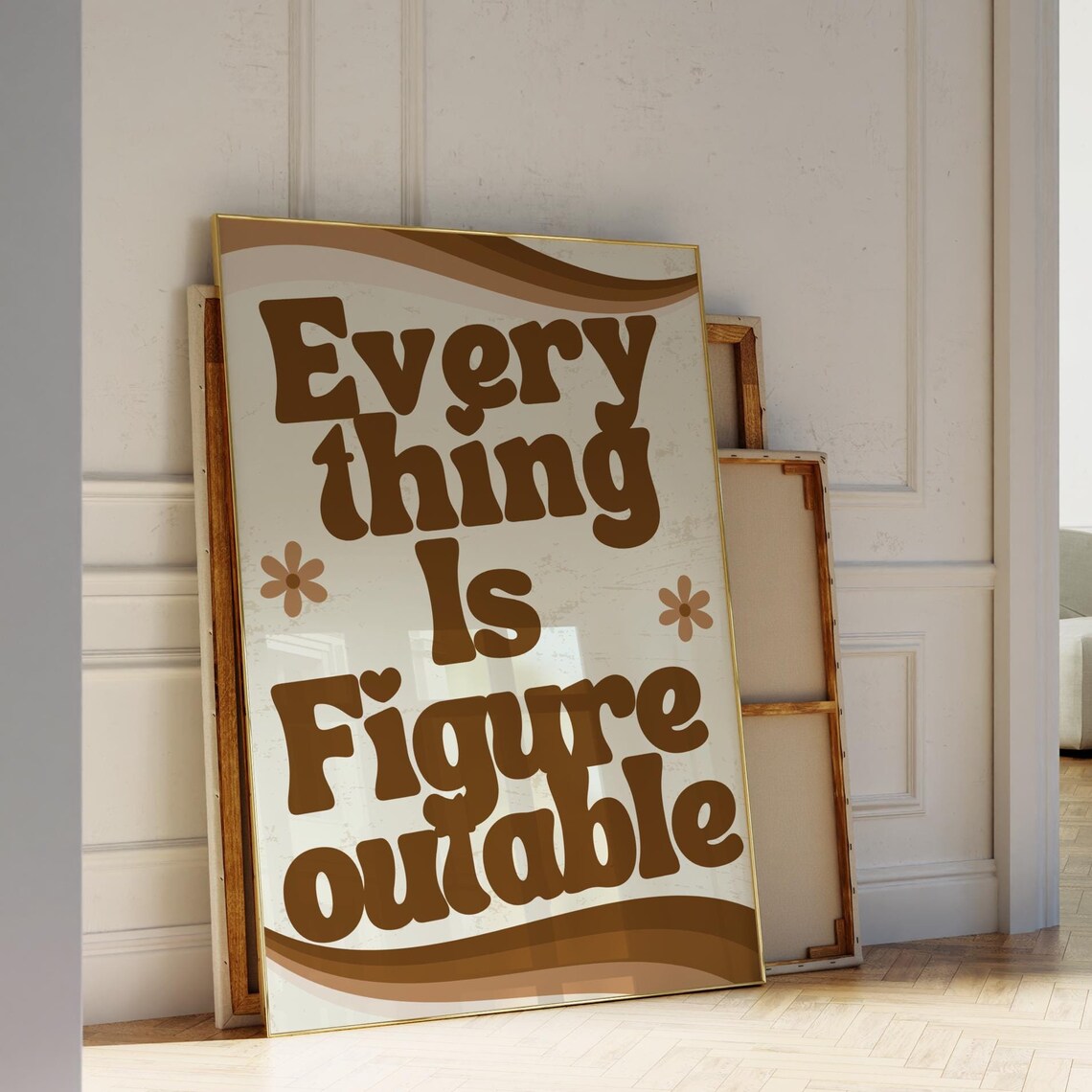 Everything Is Figureoutable Retro Typography Art Print