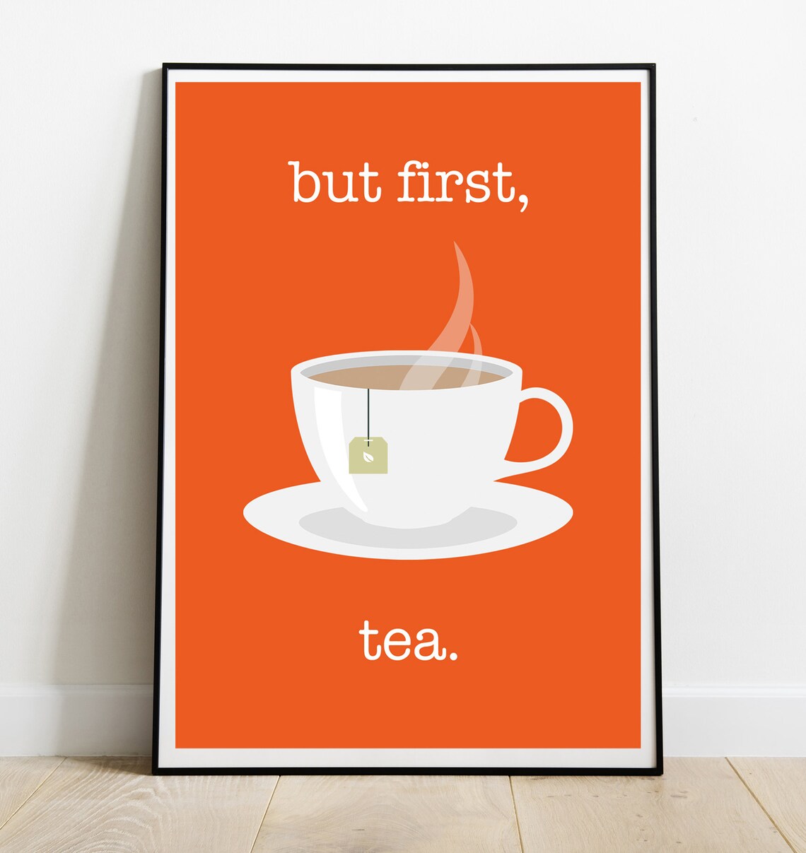 But First Tea Retro Kitchen Art Print, Breakfast Room - Image 3
