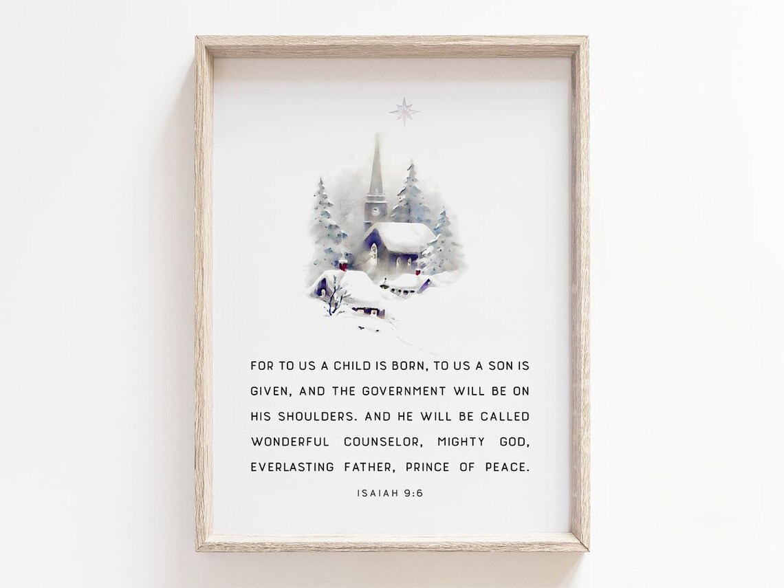 For To Us A Child Is Born, Isaiah 9:6 Bible Verse