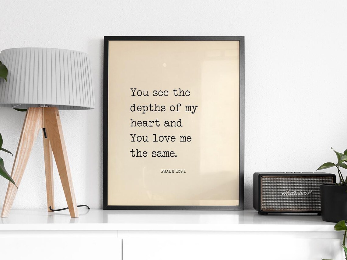 Psalm 139:1 Bible Verse Art Print, Couples Gift - Image 2