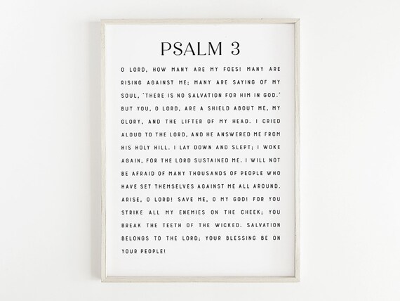 Psalm 3 Bible Verse, Minimalist Scripture Quote
