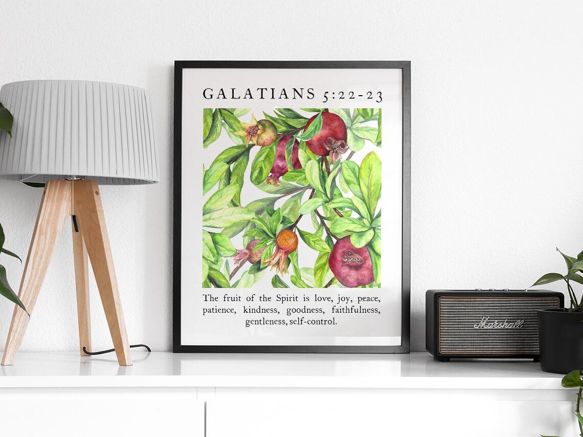 Fruit Of The Spirit, Boho Scripture Wall Art - Image 2