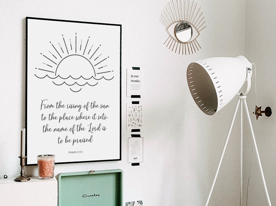 Psalm 113 3 From the Rising of the Sun Sunrise Praise Wall Art - Image 3