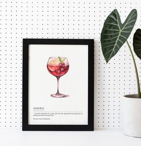 What Your Drink Says About You Old Fashioned Cocktails Wall Art Watercolour Personality Funny Decor Gift