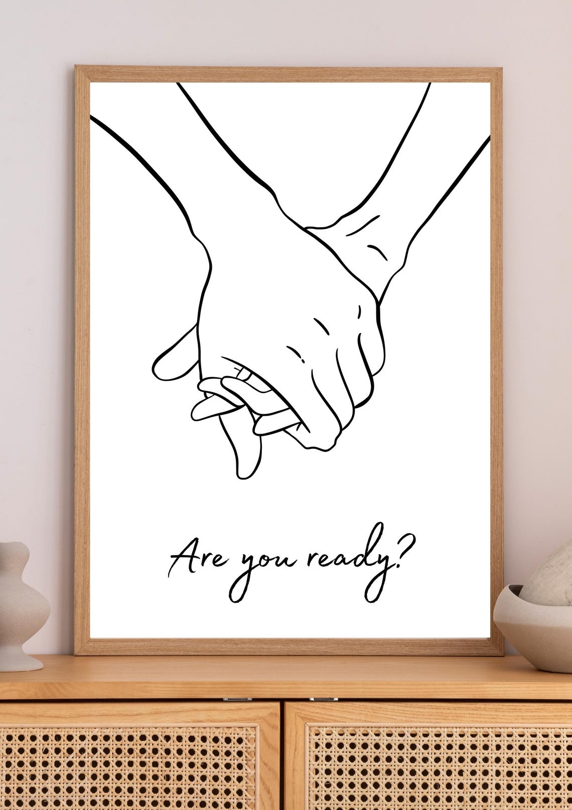 Minimalist Wall Art Romantic Modern Line Art Black And White Love Poster Engagement Decor Couples Gift - Image 3