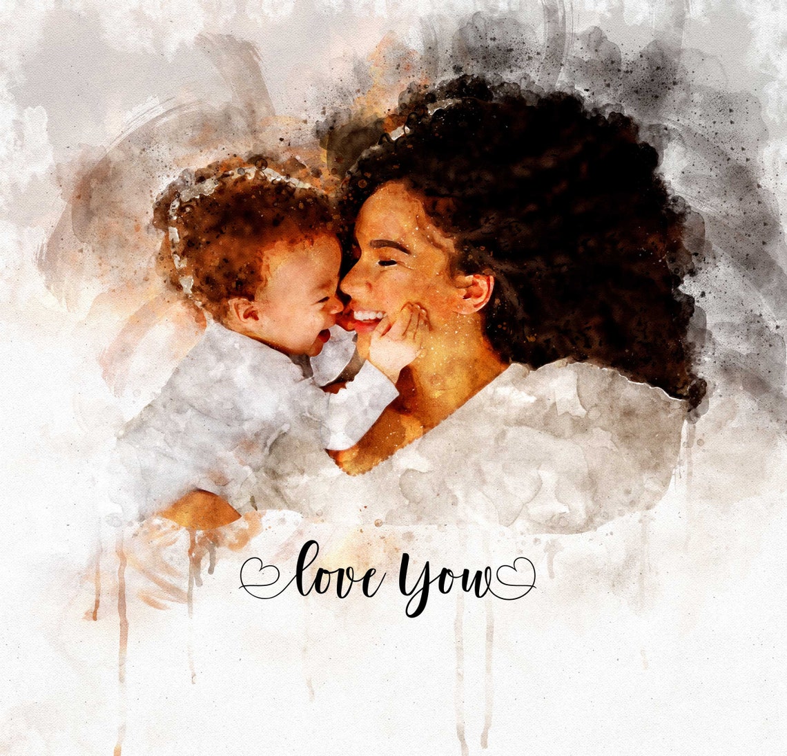 Mother Holding Child Watercolor Forever Mommys Girl Sentimental Poster - Image 2