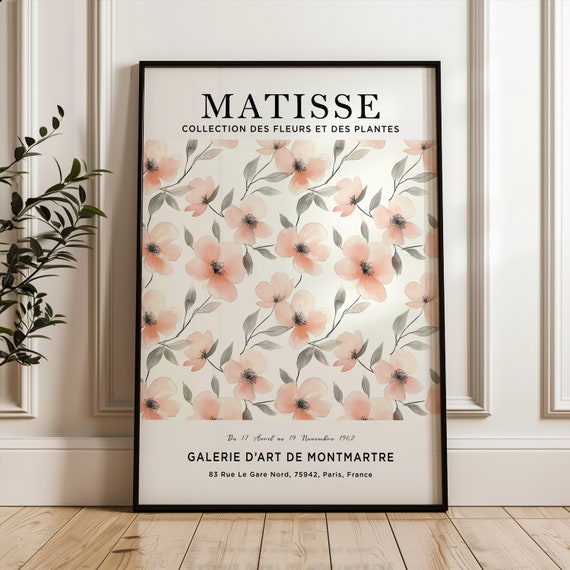 Henri Matisse Art Print Flower Poster Market Peach Plant Botanical