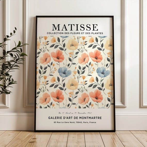 Henri Matisse Art Print Flower Poster Market Pastel Color Plant Botanical