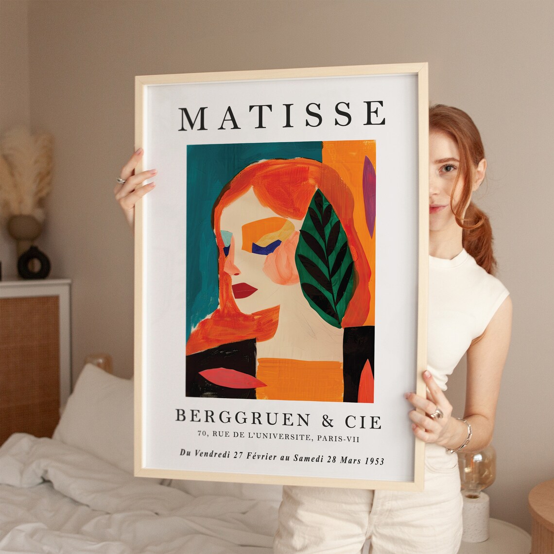 Henri Matisse Red Haired Woman Berggruen Cie 1953 Exhibition Poster