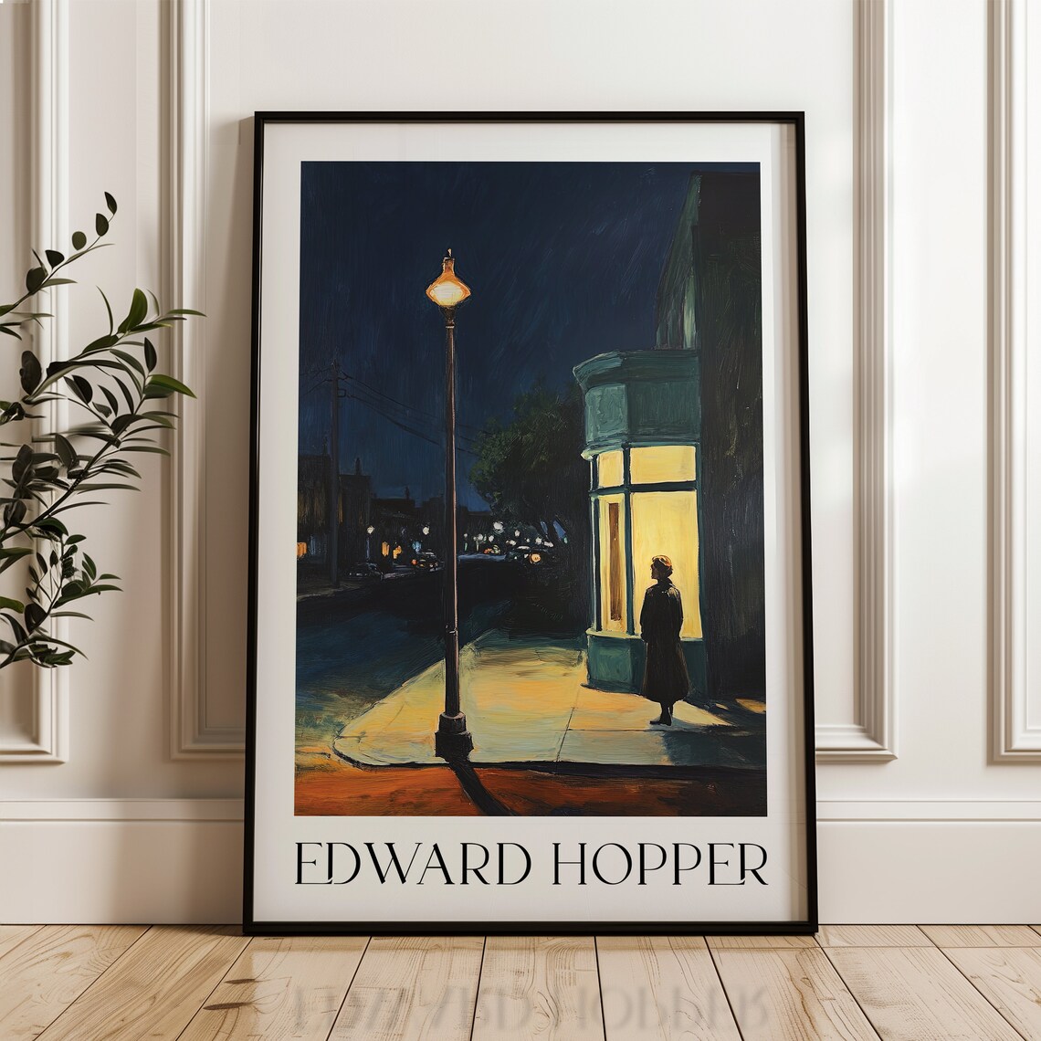 Edward Hopper Print Poster, Mid-Century Vintage